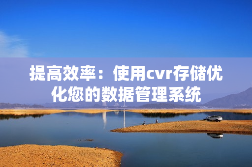提高效率：使用cvr存儲優化您的數據管理系統