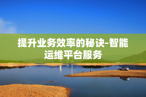 提升業務效率的秘訣-智能運維平臺服務