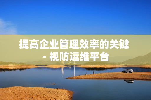 提高企業管理效率的關鍵 - 視防運維平臺