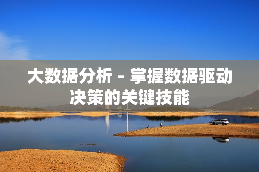 大數據分析 - 掌握數據驅動決策的關鍵技能