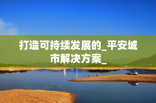 打造可持續(xù)發(fā)展的_平安城市解決方案_