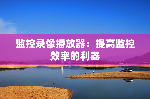 監控錄像播放器：提高監控效率的利器