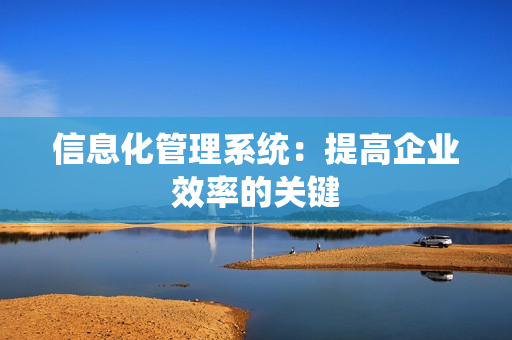 信息化管理系統：提高企業效率的關鍵