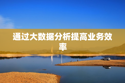 通過大數據分析提高業務效率